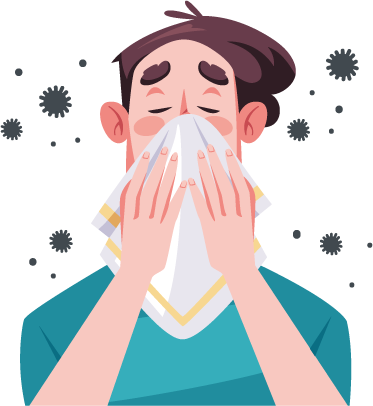 アレルギー性鼻炎のイメージイラスト